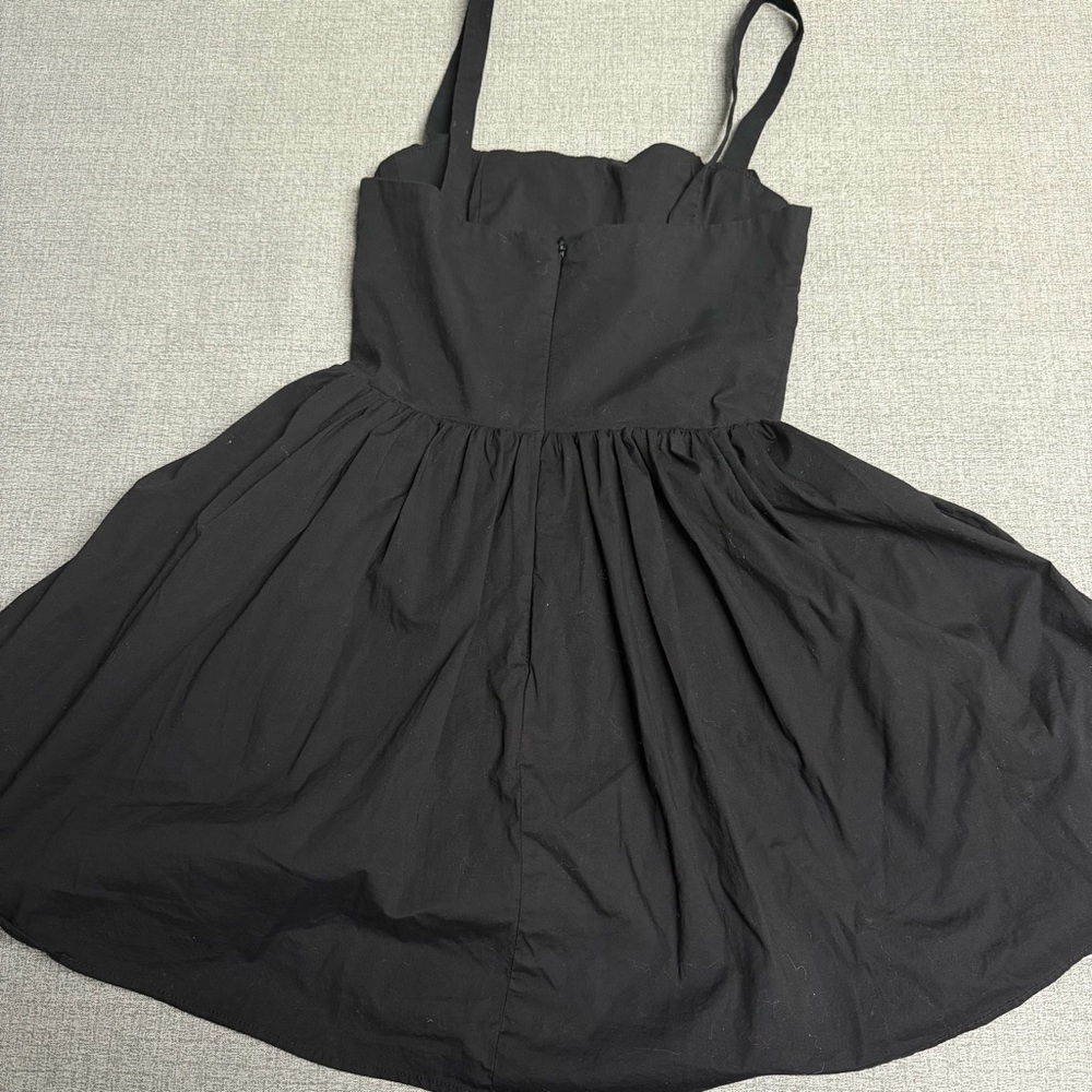 ZARA Voluminous Skirt Mini Dress Black - Picture 6 of 9
